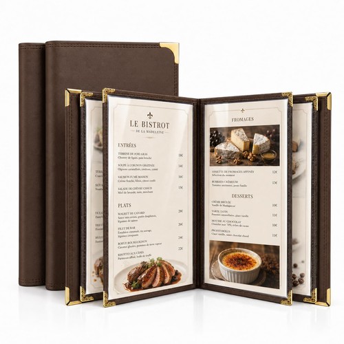 Restaurant menu covers x - covers, 8.5