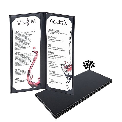 Inches leather menu - 4.25, 11