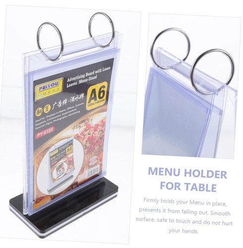 Flip stand menu holder - menu, 5