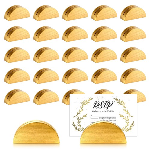24pcs gold wood table - 24pcs, number