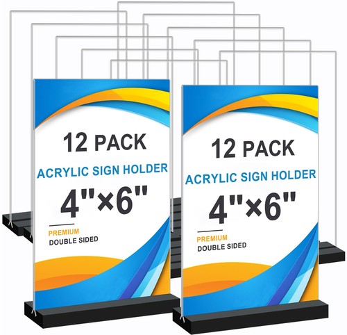 Acrylic sign holder 4x6 - acrylic,