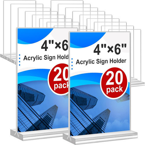 Acrylic sign holder 4x6 - acrylic, 20