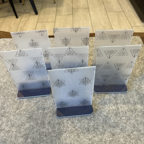 Acrylic sign holder 4x6 pack - sign,