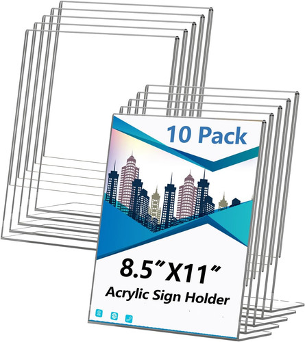Acrylic sign holder - acrylic, 8.5x11